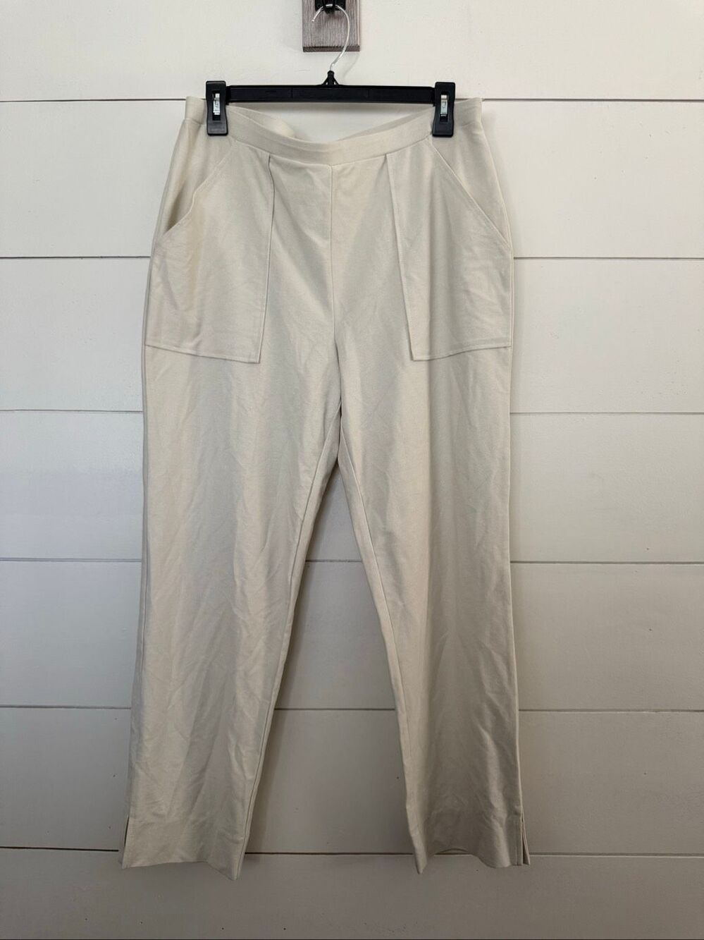 Wynne Layers Women’s Large Cream Wide Leg Pants Pull On